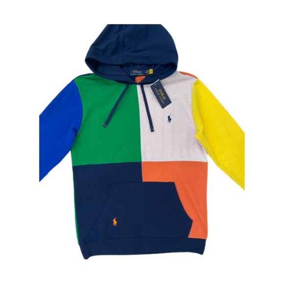 NWT Polo Ralph Lauren Colour-Block Embroidered Logo Hoodie Size Small - Picture 3 of 7
